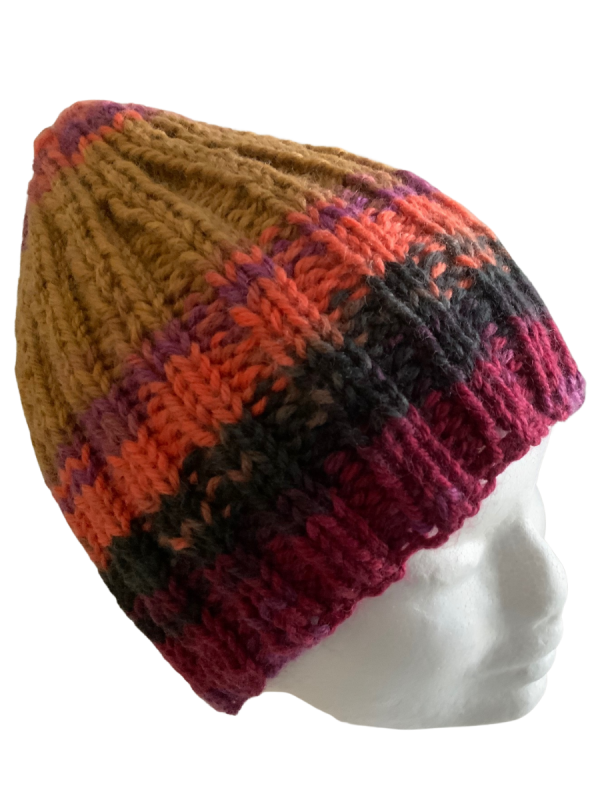 Autumn Leaves Ribbed Beanie - Image 3