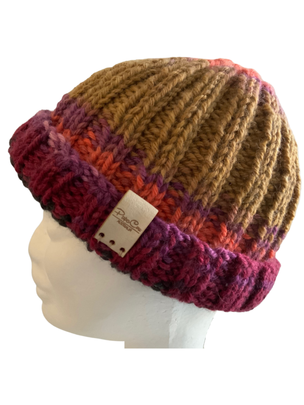 Autumn Leaves Ribbed Beanie - Image 4