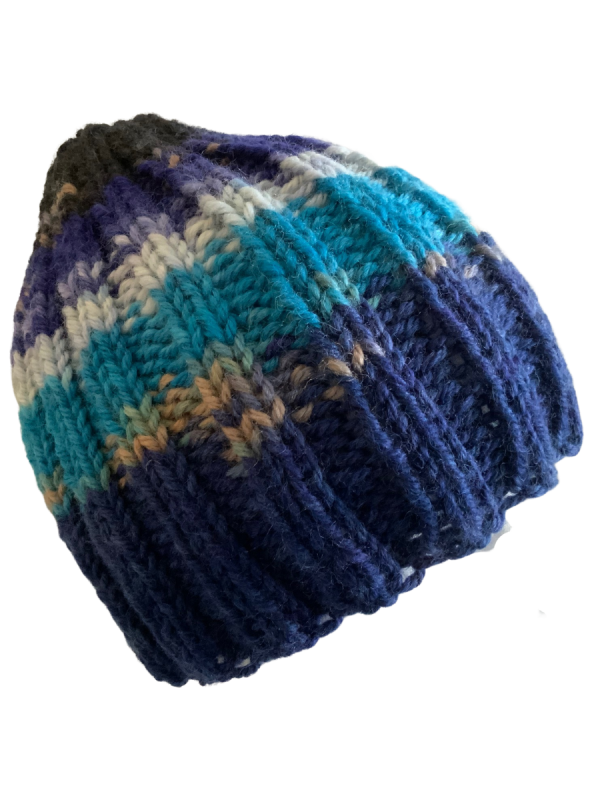 Deep Waters Ribbed Beanie