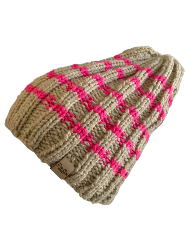 Rose Beige Rib Beanie - Image 5