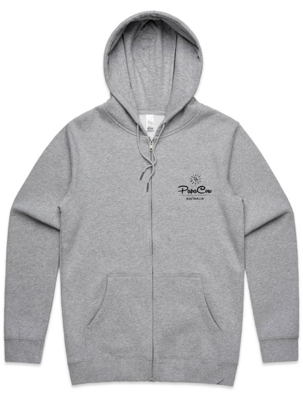 Men's Heavy Weight Zip Hood - BLACK LOGO