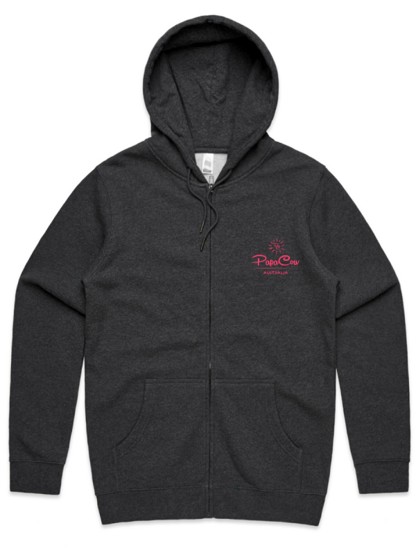 Men's Heavy Weight Zip Hood - ELECTRIC WATERMELON LOGO - Image 2