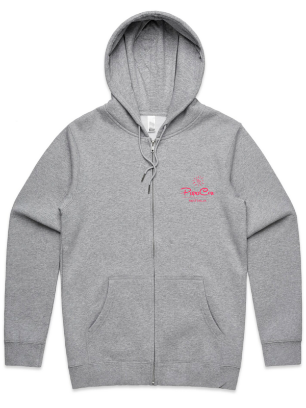 Men's Heavy Weight Zip Hood - ELECTRIC WATERMELON LOGO