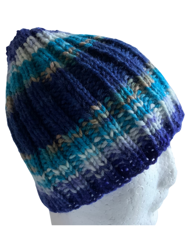 Blue Waters Ribbed Beanie - Image 4