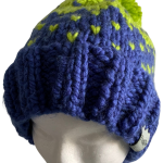 Cornflower & Lime Lovin' Hearts Beanie