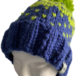 Cornflower & Lime Lovin' Hearts Beanie - Image 6