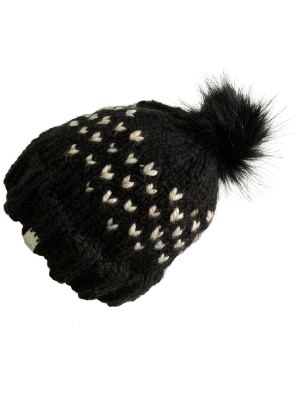 Coal Black Lovin' Hearts Beanie - Image 2