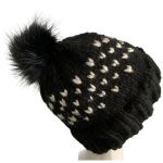 Coal Black Lovin' Hearts Beanie - Image 3
