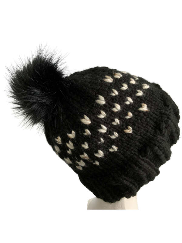 Coal Black Lovin' Hearts Beanie - Image 3