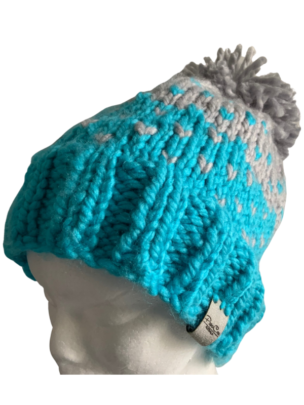 Silver & Turquoise Lovin' Hearts Beanie - Image 4