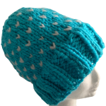 Turquoise & Grey Lovin' Hearts Beanie - Image 4