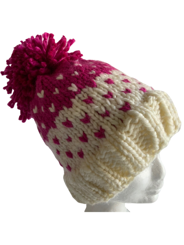 Strawberry & Cream Lovin' Hearts Beanie - Image 3