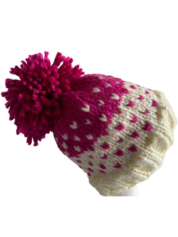 Strawberry & Cream Lovin' Hearts Beanie - Image 4