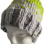 Lime & Light Grey Lovin' Hearts Beanie - Image 3