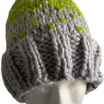 Lime & Light Grey Lovin' Hearts Beanie - Image 4