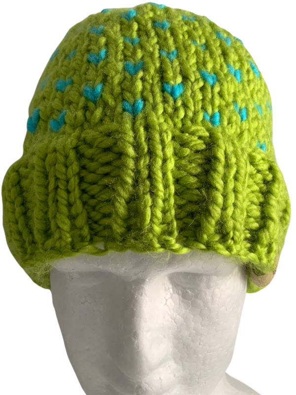 Blueberry Lime Lovin' Hearts Beanie - Image 3