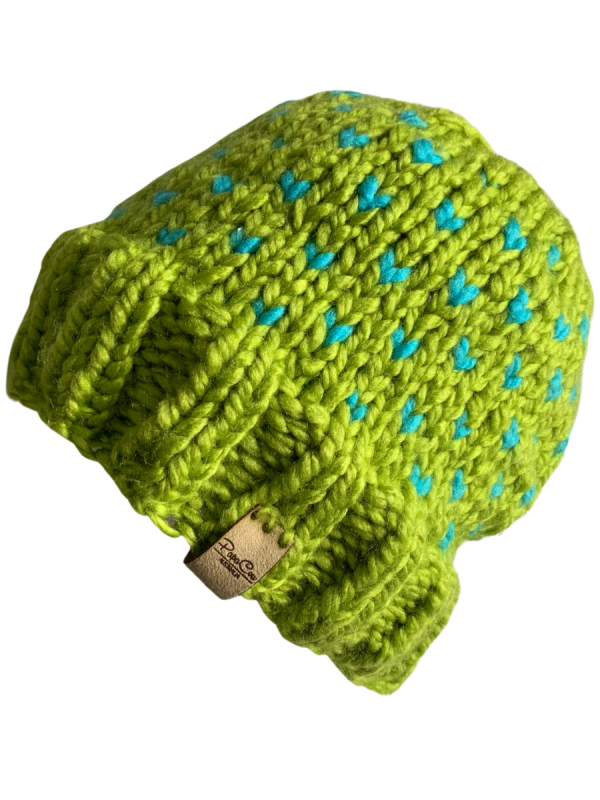 Blueberry Lime Lovin' Hearts Beanie - Image 4