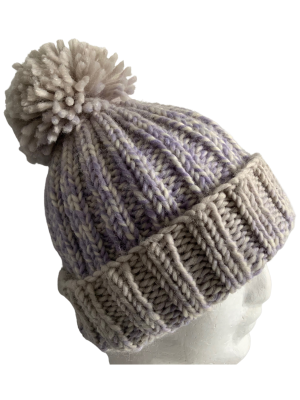 Smoky Plums Ribbed Beanie - Image 2