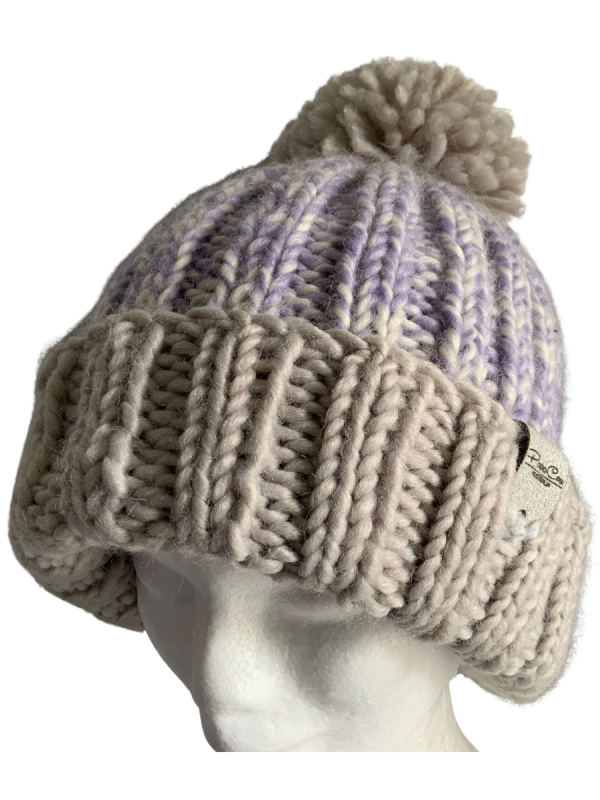 Smoky Plums Ribbed Beanie