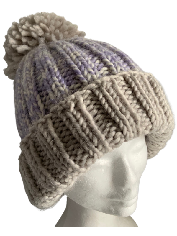 Smoky Plums Ribbed Beanie - Image 4