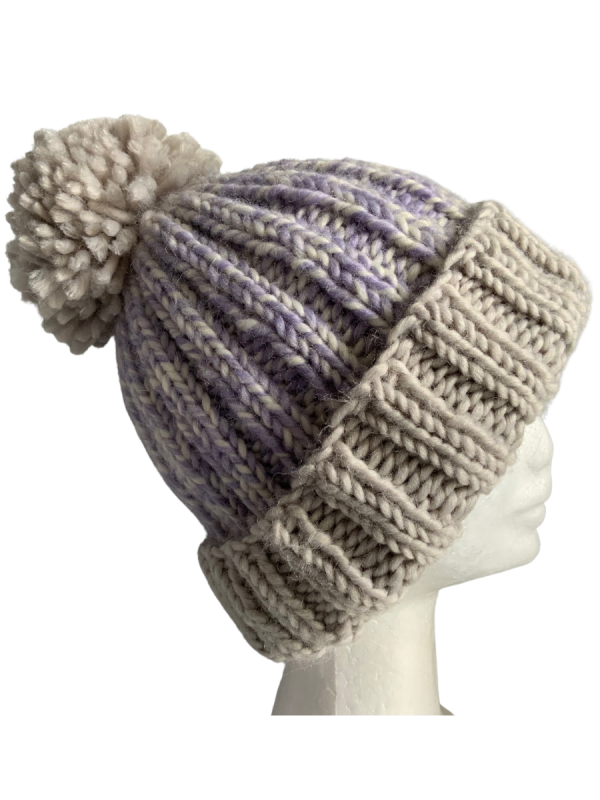 Smoky Plums Ribbed Beanie - Image 5