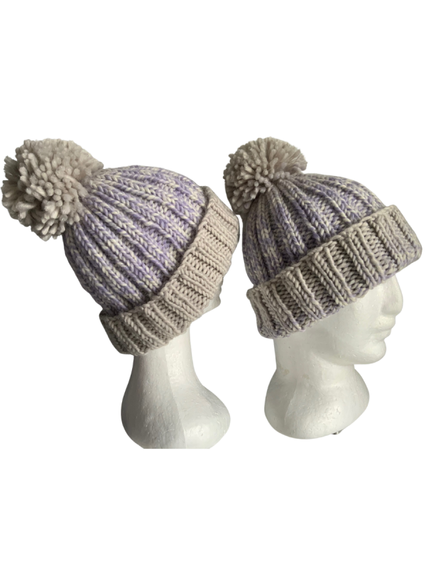 Smoky Plums Ribbed Beanie - Image 6