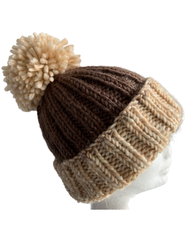 Toasted Almond Ribbed Beanie
