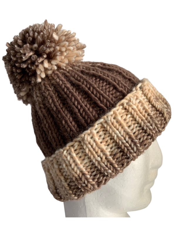 Toasted Almond Ribbed Beanie - Image 3