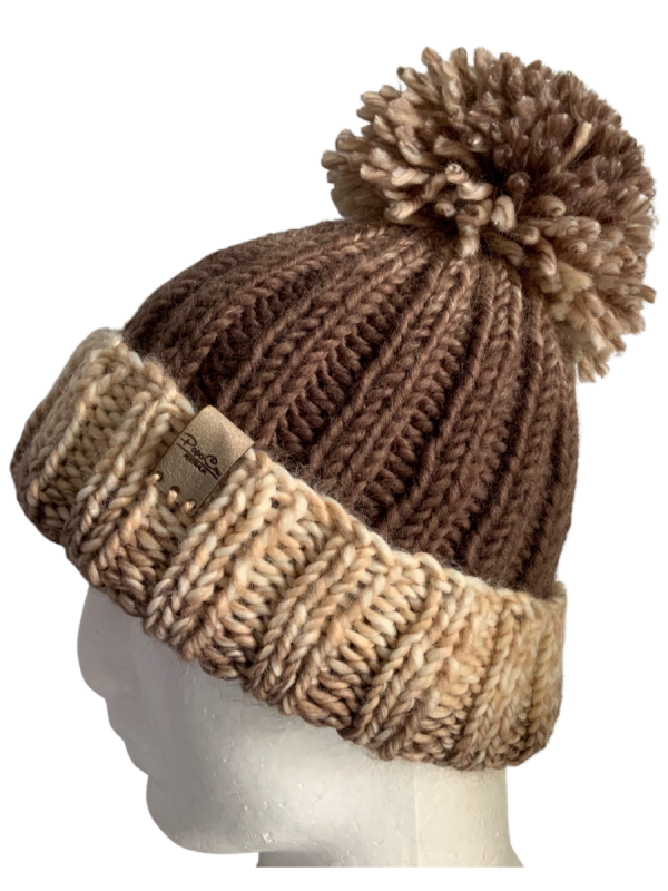 Toasted Almond Ribbed Beanie - Image 4