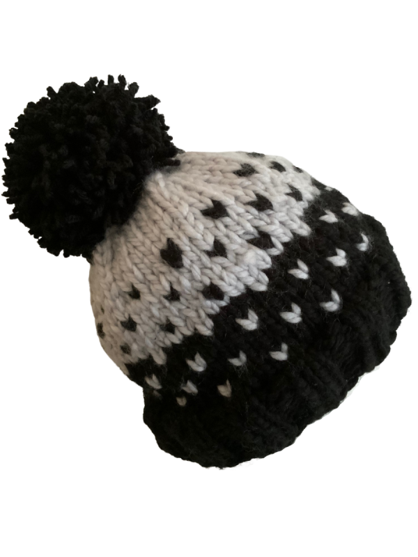Silver & Black Lovin' Hearts Beanie