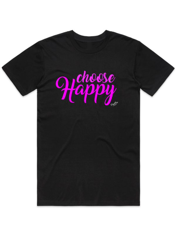 Women's Graphic T-Shirt - CHOOSE HAPPY - Image 2