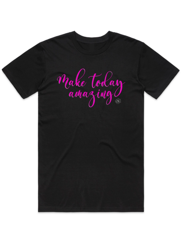 Women's Graphic T-Shirt - MAKE TODAY AMAZING-PINK