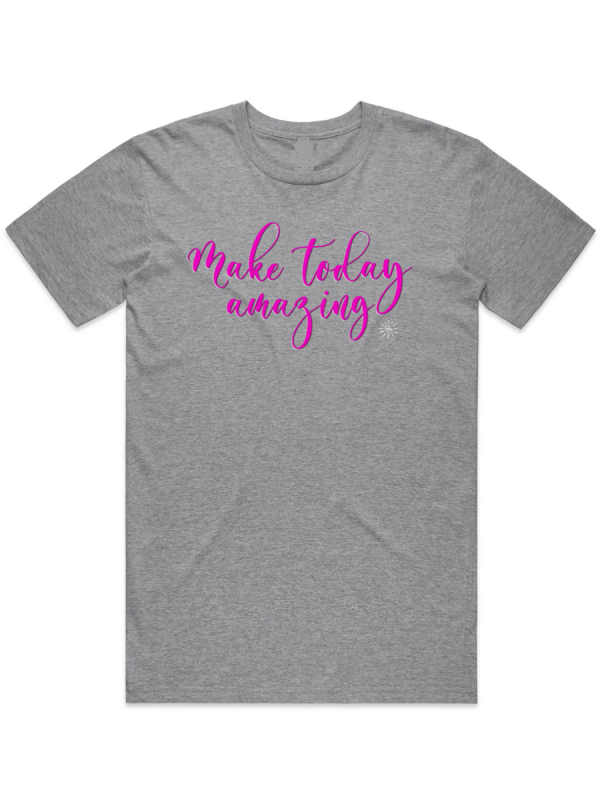 Women's Graphic T-Shirt - MAKE TODAY AMAZING-PINK - Image 2