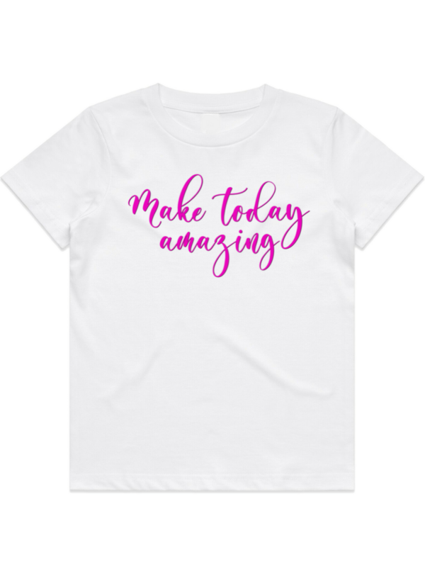 Youth T-Shirt - MAKE TODAY AMAZING-PINK - Image 2