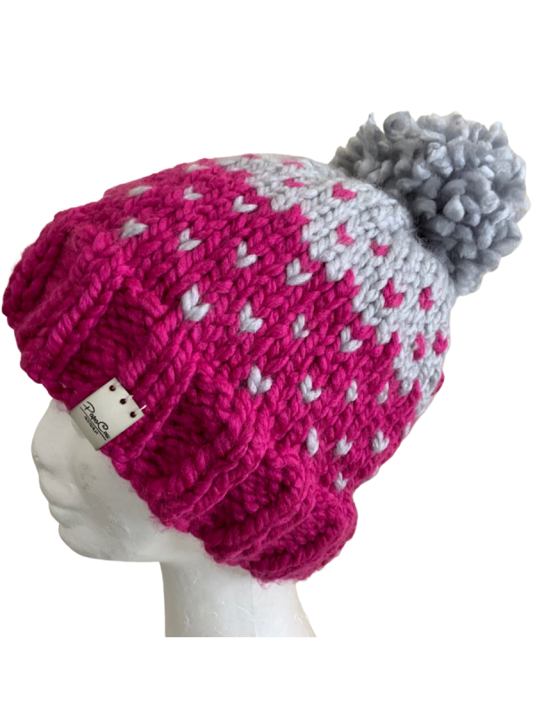 Pink Cockatoo Lovin' Hearts Beanie