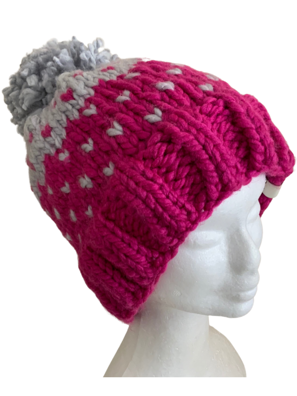 Pink Cockatoo Lovin' Hearts Beanie - Image 2