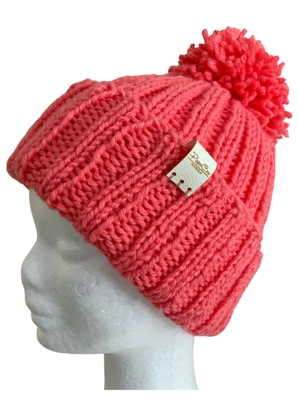 Peach Ribbed Beanie - Image 2