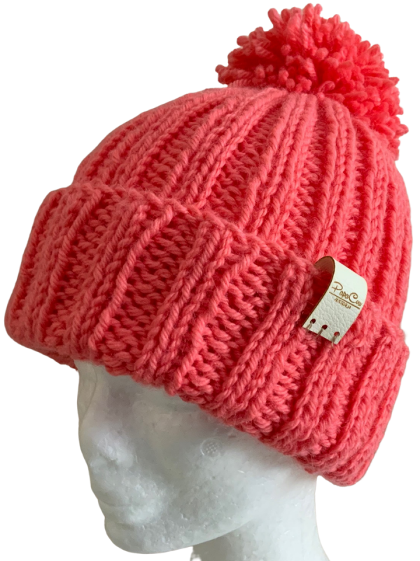 Peach Ribbed Beanie - Image 4