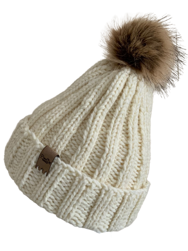 Cream Deluxe Ribbed Beanie - Image 5