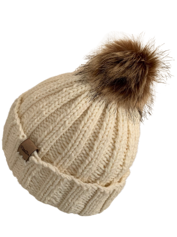 Cream Deluxe Ribbed Beanie