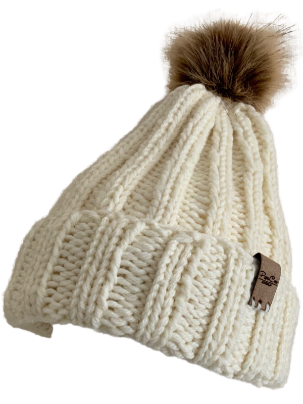 Cream Deluxe Ribbed Beanie - Image 6