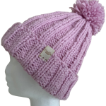 Soft Pink Deluxe Ribbed Beanie