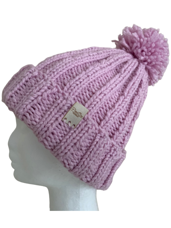 Soft Pink Deluxe Ribbed Beanie