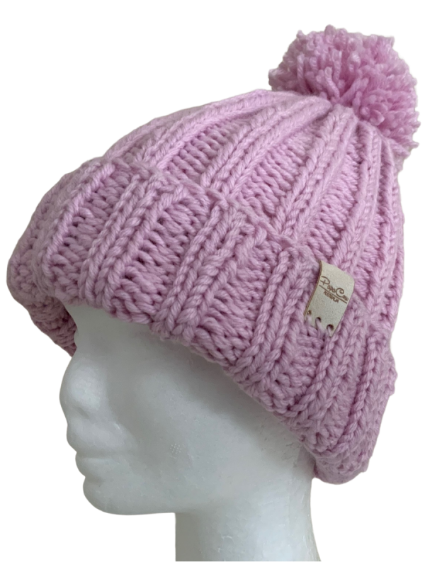 Soft Pink Deluxe Ribbed Beanie - Image 2