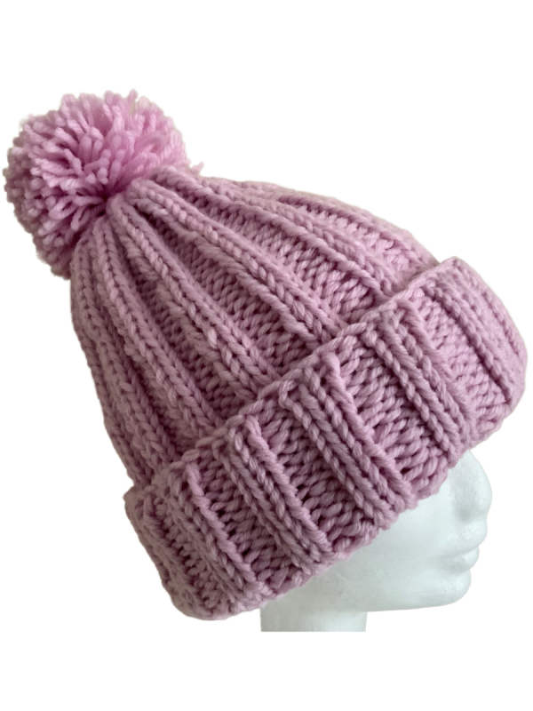 Soft Pink Deluxe Ribbed Beanie - Image 4