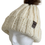 Soft Cream Deluxe Ribbed Beanie - Image 2