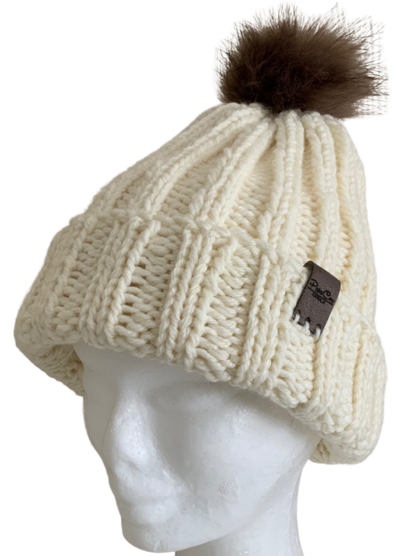 Soft Cream Deluxe Ribbed Beanie - Image 2