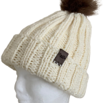 Soft Cream Deluxe Ribbed Beanie - Image 3
