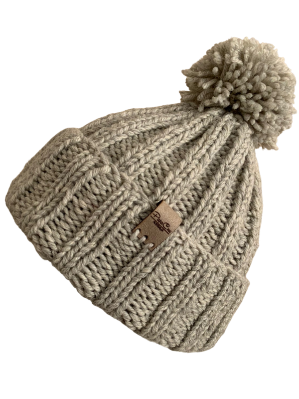 Smoke Melange Deluxe Ribbed Beanie - Image 2
