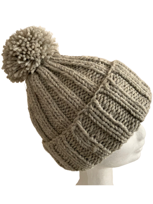 Smoke Melange Deluxe Ribbed Beanie - Image 3